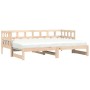 Trundle sofa bed solid pine wood 90x190 cm by , Beds and slatted bases - Ref: Foro24-836210, Price: 154,99 €, Discount: %