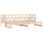 Trundle sofa bed solid pine wood 90x190 cm by , Beds and slatted bases - Ref: Foro24-836210, Price: 154,99 €, Discount: %