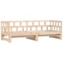 Trundle sofa bed solid pine wood 90x190 cm by , Beds and slatted bases - Ref: Foro24-836210, Price: 154,99 €, Discount: %