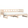 Trundle sofa bed solid pine wood 90x200 cm by , Beds and slatted bases - Ref: Foro24-836204, Price: 159,13 €, Discount: %