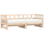 Trundle sofa bed solid pine wood 90x200 cm by , Beds and slatted bases - Ref: Foro24-836204, Price: 159,13 €, Discount: %