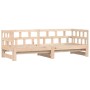 Trundle sofa bed solid pine wood 90x200 cm by , Beds and slatted bases - Ref: Foro24-836204, Price: 159,13 €, Discount: %