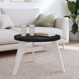 Round table top solid black pine wood Ø60x3 cm by , Table tops - Ref: Foro24-833666, Price: 61,99 €, Discount: %