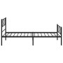 Bed frame with headboard and black metal footboard 90x190 cm by , Beds and slatted bases - Ref: Foro24-372189, Price: 75,92 €...