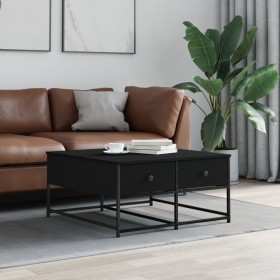 Black engineered wood coffee table 80x80x40 cm by , Coffee table - Ref: Foro24-835354, Price: 46,99 €, Discount: %