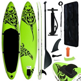 Grünes aufblasbares Paddle-Surfbrett-Set 320x76x15 cm von , Paddleboards - Ref: Foro24-92741, Preis: 200,99 €, Rabatt: %