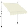 Toldo retráctil de operación manual 150 cm crema de , Toldos - Ref: Foro24-143693, Precio: 72,36 €, Descuento: %