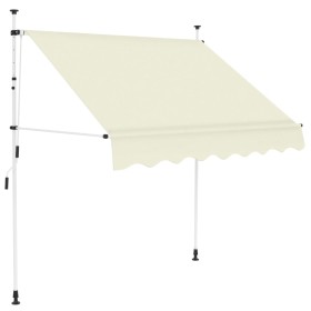 Manually operated retractable awning 150 cm cream by , Awnings - Ref: Foro24-143693, Price: 72,36 €, Discount: %