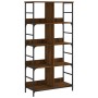 Estantería de madera de ingeniería marrón roble 78,5x33x153 cm de , Librerías y estanterías - Ref: Foro24-835258, Precio: 57,...