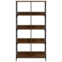 Estantería de madera de ingeniería marrón roble 78,5x33x153 cm de , Librerías y estanterías - Ref: Foro24-835258, Precio: 57,...