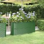 Green powder coated steel flower bed planter 152x40x68 cm by , Pots and planters - Ref: Foro24-318893, Price: 63,38 €, Discou...