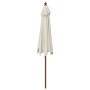 Garden umbrella with sand-colored wooden pole 299x240 cm by , Umbrellas - Ref: Foro24-363167, Price: 78,64 €, Discount: %