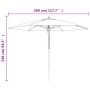 Garden umbrella with sand-colored wooden pole 299x240 cm by , Umbrellas - Ref: Foro24-363167, Price: 78,64 €, Discount: %