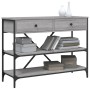 Mesa consola con cajones estantes madera ingeniería Sonoma gris de , Mesas auxiliares - Ref: Foro24-833406, Precio: 134,32 €,...