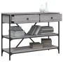 Mesa consola con cajones estantes madera ingeniería Sonoma gris de , Mesas auxiliares - Ref: Foro24-833406, Precio: 134,32 €,...