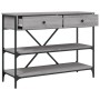 Mesa consola con cajones estantes madera ingeniería Sonoma gris de , Mesas auxiliares - Ref: Foro24-833406, Precio: 134,32 €,...