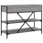 Mesa consola con cajones estantes madera ingeniería Sonoma gris de , Mesas auxiliares - Ref: Foro24-833406, Precio: 134,32 €,...