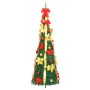 Pop-up artificial Christmas tree 100 LED green 150 cm by , Christmas trees - Ref: Foro24-357761, Price: 69,64 €, Discount: %