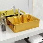 Lavabo con orificio para grifo 48x37x13,5 cm cerámica dorado de , Lavabos - Ref: Foro24-143486, Precio: 104,14 €, Descuento: %