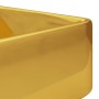 Lavabo con orificio para grifo 48x37x13,5 cm cerámica dorado de , Lavabos - Ref: Foro24-143486, Precio: 104,14 €, Descuento: %