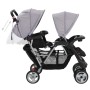 Carrito para 2 niños tandem de acero gris y negro de vidaXL, Cochecitos de bebé - Ref: Foro24-10113, Precio: 192,16 €, Descue...