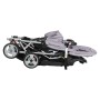 Carrito para 2 niños tandem de acero gris y negro de vidaXL, Cochecitos de bebé - Ref: Foro24-10113, Precio: 192,16 €, Descue...