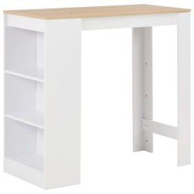 High kitchen table with white shelf 110x50x103 cm by , Kitchen and dining tables - Ref: Foro24-280215, Price: 106,99 €, Disco...