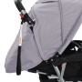 Carrito para 2 niños tandem de acero gris y negro de vidaXL, Cochecitos de bebé - Ref: Foro24-10113, Precio: 192,16 €, Descue...