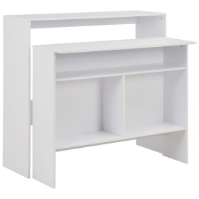 Bar table with 2 white tops 130x40x120 cm by , Kitchen and dining tables - Ref: Foro24-280217, Price: 193,31 €, Discount: %