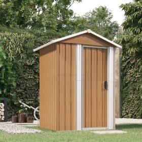 Brown galvanized steel garden shed 126x97.5x177 cm by , Sheds - Ref: Foro24-316236, Price: 194,40 €, Discount: %