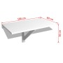 Folding wall table white 100x60 cm by vidaXL, Folding tables - Ref: Foro24-243054, Price: 64,71 €, Discount: %