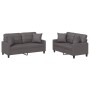 Zweiteilige Sofagarnitur aus grauem Kunstleder mit Kissen von , Sofas - Ref: Foro24-3201370, Preis: 425,92 €, Rabatt: %