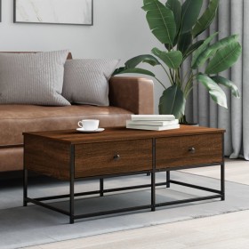 Brown oak engineered wood coffee table 100x51x40 cm by , Coffee table - Ref: Foro24-833974, Price: 63,99 €, Discount: %