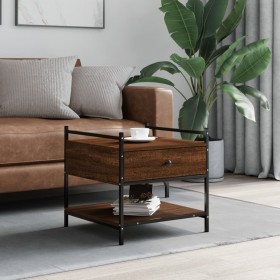 Oak brown engineered wood coffee table 50x50x50 cm by , Coffee table - Ref: Foro24-833969, Price: 47,95 €, Discount: %