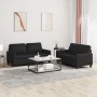 2-piece black synthetic leather sofa set with cushions by , Sofas - Ref: Foro24-3201408, Price: 461,31 €, Discount: %