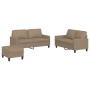 Cappuccino synthetic leather 3-piece sofa set with cushions by , Sofas - Ref: Foro24-3201417, Price: 514,19 €, Discount: %