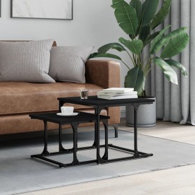 Stackable coffee table 2 pieces black engineered wood by , Coffee table - Ref: Foro24-833368, Price: 30,96 €, Discount: %