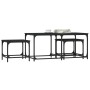 Stapelbare Couchtische, 3 Stück, schwarzes Holzwerkstoff von , Couchtisch - Ref: Foro24-835389, Preis: 53,72 €, Rabatt: %