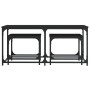 Stapelbare Couchtische, 3 Stück, schwarzes Holzwerkstoff von , Couchtisch - Ref: Foro24-835389, Preis: 53,72 €, Rabatt: %