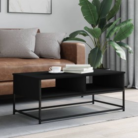 Black engineered wood coffee table 100x51x40 cm by , Coffee table - Ref: Foro24-835349, Price: 41,32 €, Discount: %