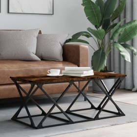 Smoked oak engineered wood coffee table 100x49x40 cm by , Coffee table - Ref: Foro24-835361, Price: 39,77 €, Discount: %