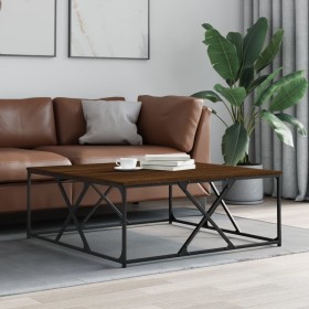 Oak brown engineered wood coffee table 100x100x40 cm by , Coffee table - Ref: Foro24-835368, Price: 60,91 €, Discount: %