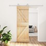 Puerta corredera con herrajes madera maciza de pino 70x210 cm de , Puertas - Ref: Foro24-3203098, Precio: 228,44 €, Descuento: %