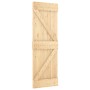 Puerta corredera con herrajes madera maciza de pino 70x210 cm de , Puertas - Ref: Foro24-3203098, Precio: 228,44 €, Descuento: %