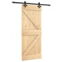 Puerta corredera con herrajes madera maciza de pino 85x210 cm de , Puertas - Ref: Foro24-3203123, Precio: 187,02 €, Descuento: %