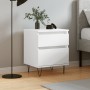 Glossy white plywood nightstand 40x35x50 cm by , Nightstands - Ref: Foro24-830672, Price: 51,99 €, Discount: %