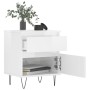 Glossy white plywood nightstand 40x35x50 cm by , Nightstands - Ref: Foro24-830672, Price: 51,99 €, Discount: %