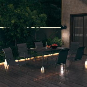 7-piece black steel garden dining set by , Garden sets - Ref: Foro24-3073480, Price: 458,99 €, Discount: %