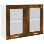 Smoked oak wood hanging display cabinet 80x31x60 cm by , Kitchen cabinets - Ref: Foro24-815594, Price: 43,69 €, Discount: %