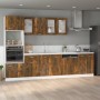 Smoked oak wood hanging display cabinet 80x31x60 cm by , Kitchen cabinets - Ref: Foro24-815594, Price: 43,69 €, Discount: %